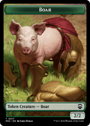 Hydra (Ripple Foil) // Boar Double-Sided Token [Modern Horizons 3 Commander Tokens]-2