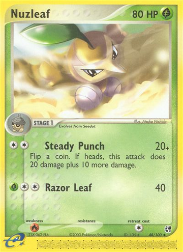Nuzleaf (48/100) [EX: Tormenta de arena] 