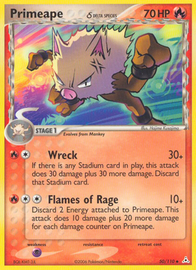 Primeape (50/110) (especie Delta) [EX: Fantasmas de Holon] 