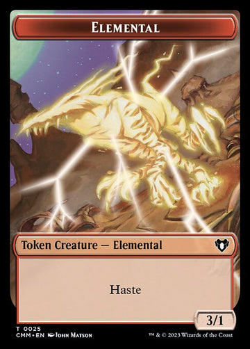 Pista // Elemental (0025) Ficha de doble cara [Fichas de Commander Masters]  - 0