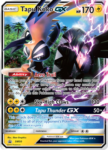 Tapu Koko GX (SM50) [Sun &amp; Moon: promociones de Black Star] 