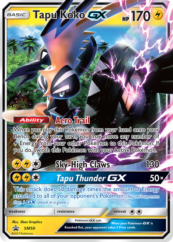Tapu Koko GX (SM50) [Sun &amp; Moon: promociones de Black Star] 
