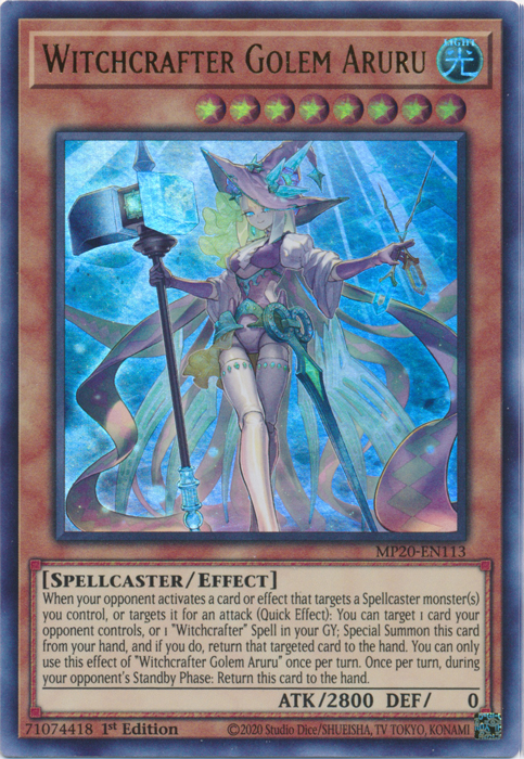 Golem brujo Aruru [MP20-EN113] Ultra raro 