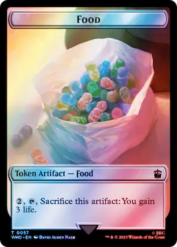 Dalek // Food (0057) Double-Sided Token (Surge Foil) [Doctor Who Tokens] - 0