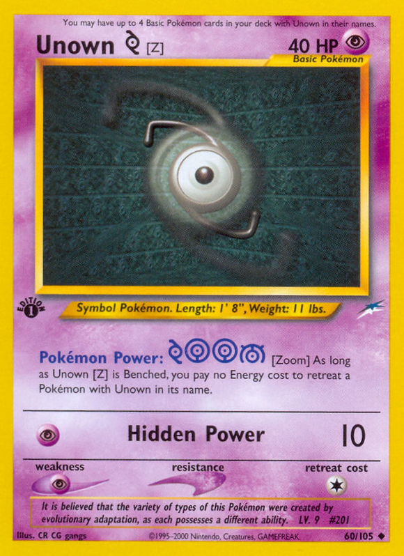 Unown [Z] (60/105) [Neo Destiny 1.ª edición] 