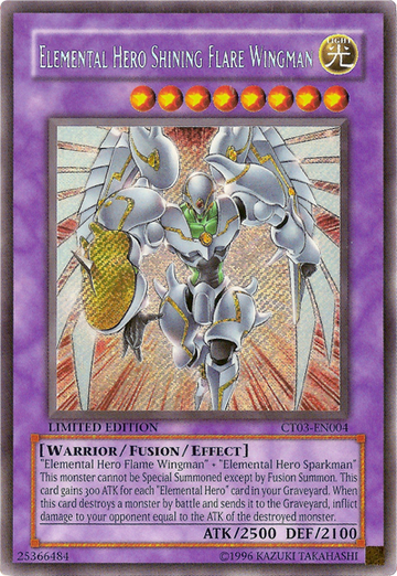Elemental HERO Shining Flare Wingman [CT03-EN004] Raro secreto 