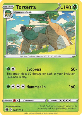 Torterra (008/172) (Exclusivo de la baraja temática) [Sword &amp; Shield: Brilliant Stars] 