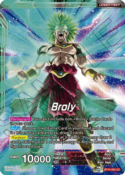 Broly // SS Broly, la segunda venida del demonio (BT15-002) [Saiyan Showdown] 