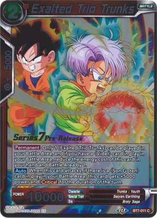 Trío Exaltado Trunks (BT7-011_PR) [Promociones previas al lanzamiento de Asalto de los Saiyans] 