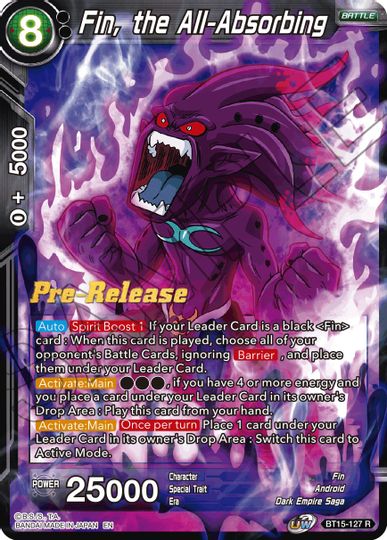 Fin, el que todo lo absorbe (BT15-127) [Promociones de prelanzamiento de Saiyan Showdown] 