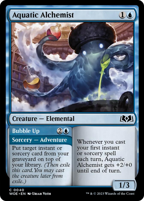 Alquimista acuático // Burbuja ascendente [Wilds of Eldraine] 