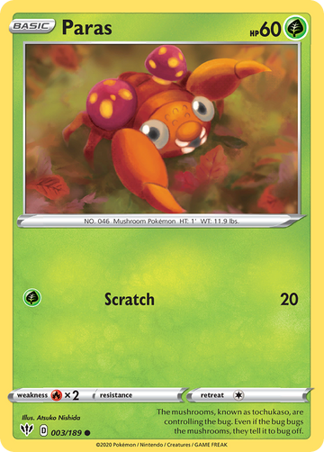Paras (003/189) [Espada y escudo: oscuridad en llamas] 