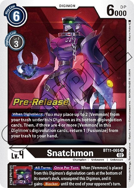 Snatchmon [BT11-065] [Promociones previas al lanzamiento de la fase dimensional] 