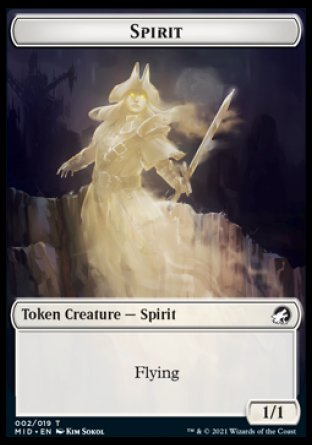 Wolf // Spirit Double-Sided Token [Innistrad: Midnight Hunt Tokens] - 0