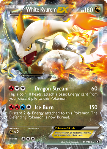 Kyurem EX blanco (101/113) [Blanco y negro: tesoros legendarios] 