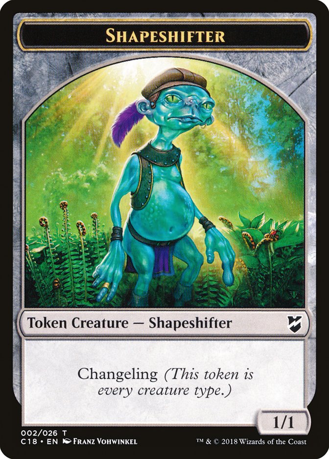 Zombie // Shapeshifter Double-Sided Token [Commander 2018 Tokens] - 0