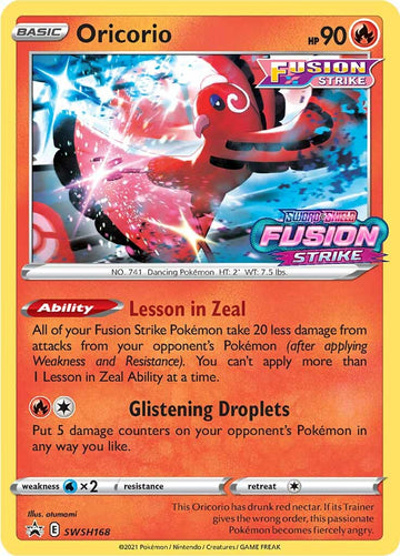 Oricorio (SWSH168) (Promoción de prelanzamiento) [Promociones de Sword &amp; Shield: Black Star] 