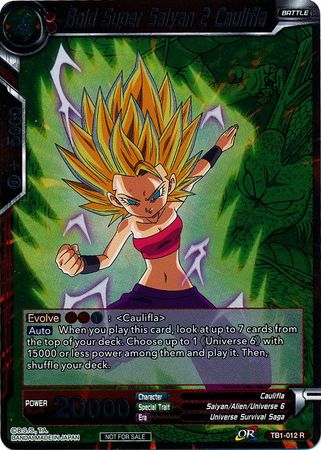 Caulifla, el Super Saiyan 2 más audaz (paquete de evento 2 - 2018) (TB1-012) [Tarjetas de promoción] 