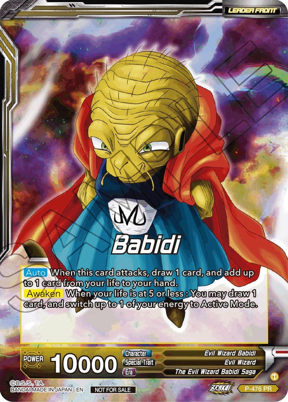 Babidi // Babidi, Insidious Reckoning (Lámina plateada) (P-476) [Tarjetas de promoción de torneos] 