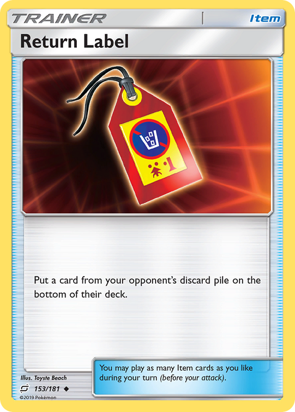 Etiqueta de devolución (153/181) [Sun &amp; Moon: Team Up] 