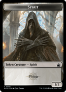 Spirit (0018) // Dragon Double-Sided Token [Ravnica Remastered Tokens]-1