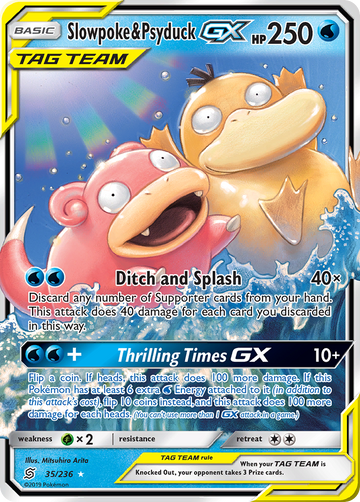 Slowpoke y Psyduck GX (35/236) [Sol y Luna: Mentes unificadas] 