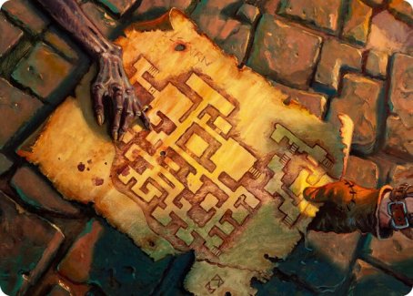 Tarjeta de arte del mapa de mazmorra [Serie de arte de Dungeons &amp; Dragons: Adventures in the Forgotten Realms] 
