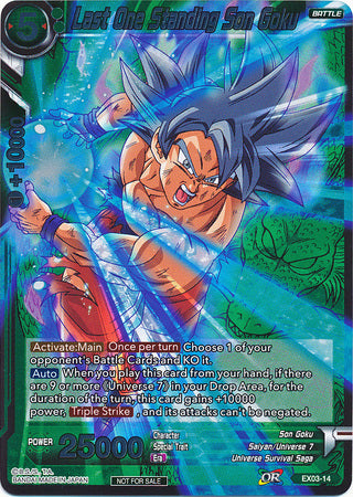 Last One Standing Son Goku (Paquete de evento 2 - 2018) (EX03-14) [Tarjetas de promoción] 