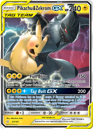 Pikachu y Zekrom GX (33/181) [Sol y Luna: Unen fuerzas] 