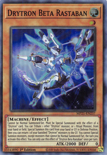 Drytron Beta Rastaban [MP21-EN237] Súper raro 