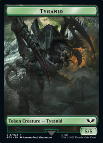 Tyranid (017) // Tyranid (018) Double-Sided Token (Surge Foil) [Warhammer 40,000 Tokens] - 0