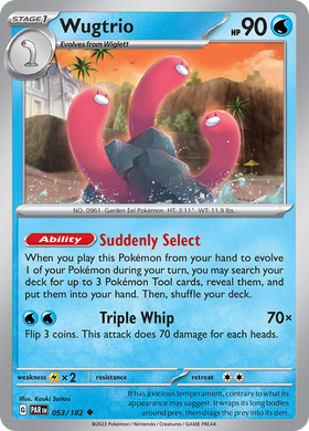 Wugtrio (053/182) [Scarlet &amp; Violet: Grieta de la paradoja] 