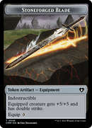 Servo // Stoneforged Blade Double-Sided Token [Commander Masters Tokens]-1