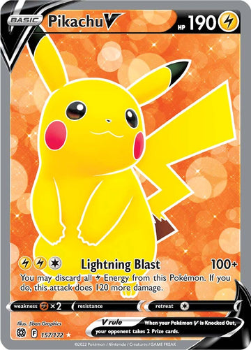 Pikachu V (157/172) [Espada y Escudo: Estrellas Brillantes] 