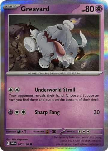Greavard (105/198) (Mirage Holo) [Scarlet &amp; Violet: Conjunto básico] 