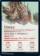 Tarjeta de arte de gnoll (firma estampada en dorado) [Serie de arte de Dungeons &amp; Dragons: Adventures in the Forgotten Realms] -2