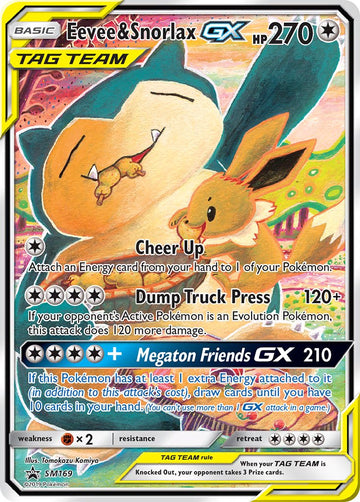 Eevee y Snorlax GX (SM169) [Sun &amp; Moon: promociones de Black Star] 
