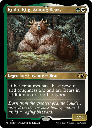 Kudo, rey entre los osos (grabado en papel metalizado) [Modern Horizons 3] 
