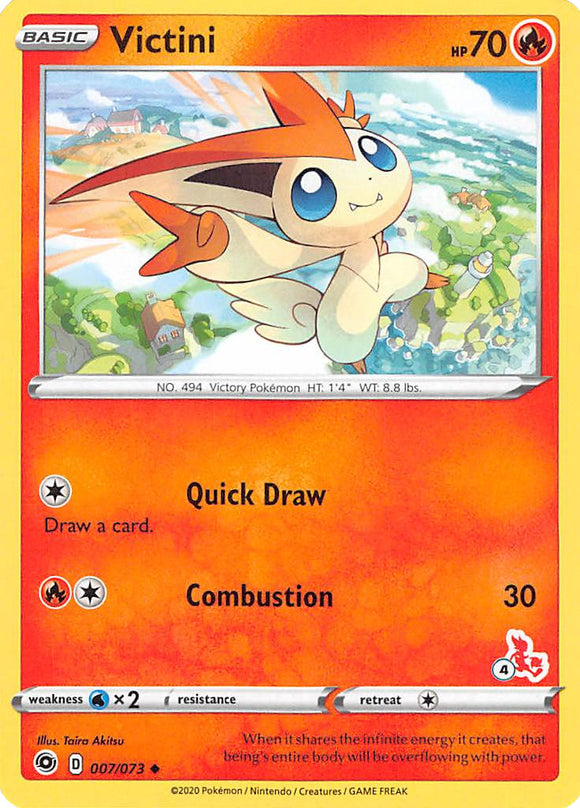 Victini (007/073) (Sello de Cinderace n.° 4) [Academia de batalla 2022] 