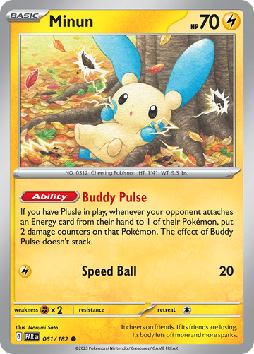 Minun (061/182) [Escarlata y violeta: Paradox Rift] 
