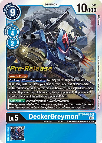 DeckerGreymon [BT10-026] [Tarjetas de prelanzamiento de Encounter Xros] 
