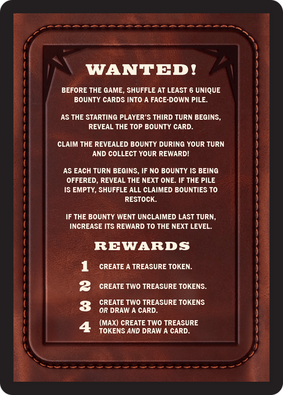 Recompensa: Gorra Tash y Silas // Ficha de dos caras de las reglas de recompensa [Fichas de comandante de Outlaws of Thunder Junction] 