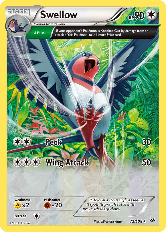 Swellow (72/108) [XY: Cielos rugientes] 