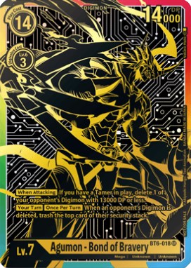 Agumon - Bond of Bravery [BT6-018] (1.er puesto en la final del campeonato 2021) [Double Diamond Promos] 