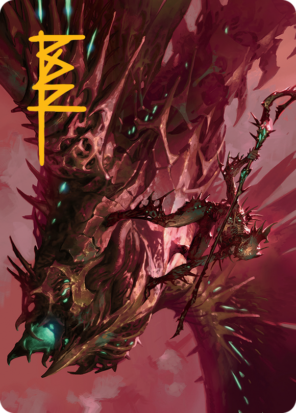 Tarjeta de arte del invasor de Skyclave (firma estampada en dorado) [Serie de arte March of the Machine] 