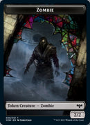 Zombie (008) // Treasure Double-Sided Token [Innistrad: Crimson Vow Tokens]-1