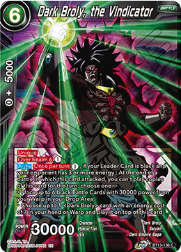 Broly oscuro, el Vindicador (Común) (BT13-136) [Rivalidad suprema] 