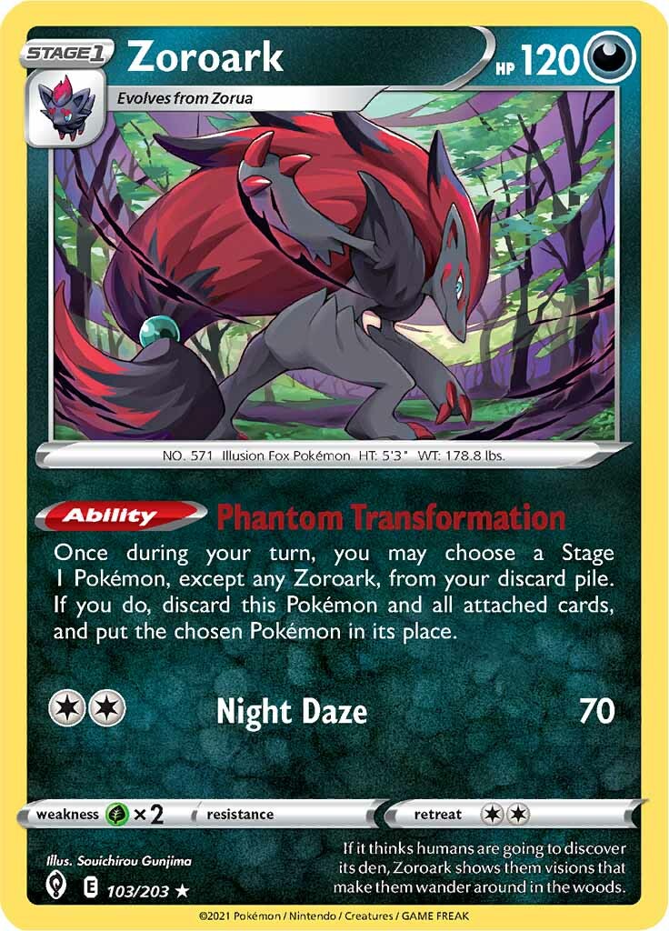 Zoroark (103/203) [Espada y escudo: cielos en evolución] 