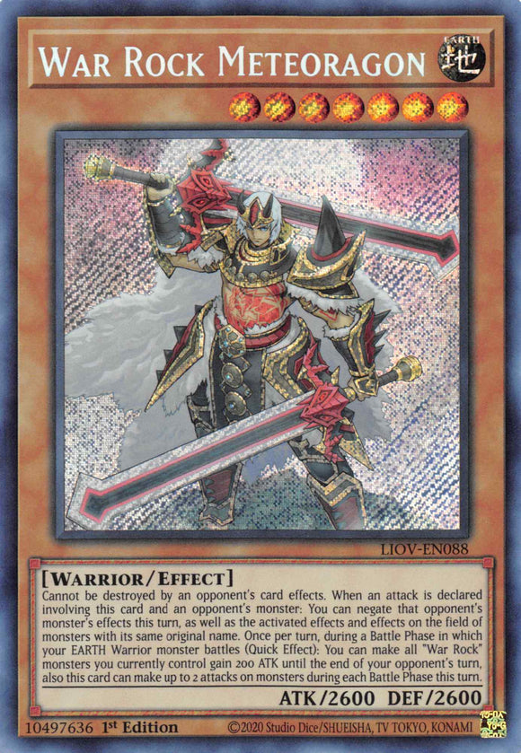 Meteoragon de Roca de Guerra [LIOV-EN088] Secreto Raro 