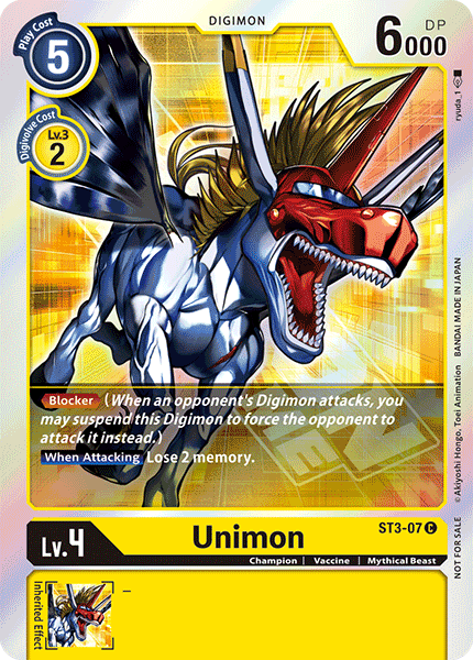 Unimon [ST3-07] (Paquete de evento) [Mazo inicial: Promociones de Heaven's Yellow] 